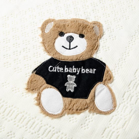 Pled crem tricotat Taffyy Teddy Bear