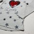 Bluză gri de fete cu inimioară din paiete și perle ( 8-14 ani)