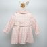 Palton de fetițe cu guler de blăniță roz și curea ( 3-4-5 ani)