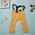 Pantaloni galbeni cu bretele de băieți (1-4 ani)