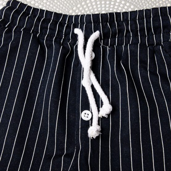 Pantaloni largi negrii cu dungi albe de copii Civelek (2-5 ani)