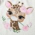 Set de 5 maieuri colorate din bumbac pentru fetițe cu girafă ( 2-11 ani)