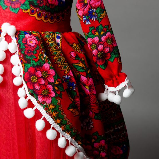 Rochiță înflorată Sonia roșie