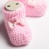Botoși tricotați roz pentru bebeluși