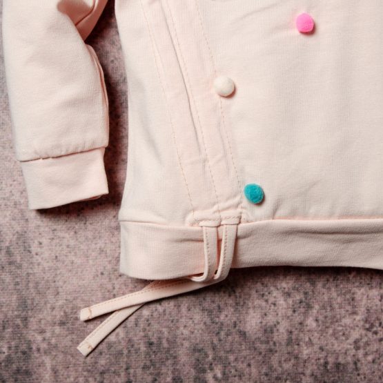 Bluză roz de fetițe cu șnur și paiete Pop Peri ( 1-4 ani)