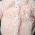 Rochiță de botez cu paltonaș de blăniță roz Mara