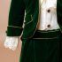 Costum de botez elegant din catifea verde Micul Prinț verde ( 3-6-9 luni)