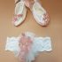 Rochiță de botez elegantă roz prăfuit Selena ( 3-6-9 luni)