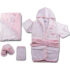 Set de baie cu halat si prosop roz pentru bebeluși Gaye Țestoasă
