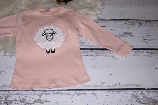 Bluză de fetițe 5-8 ani roz Erdinc Sheep