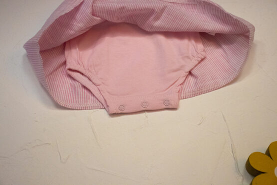 Rochiță roz tip body pentru bebeluși Jolly Joy ( 0-9 luni)