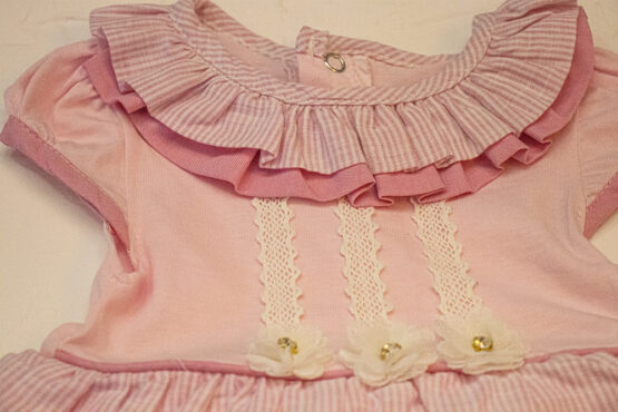 Rochiță roz tip body pentru bebeluși Jolly Joy ( 0-9 luni)