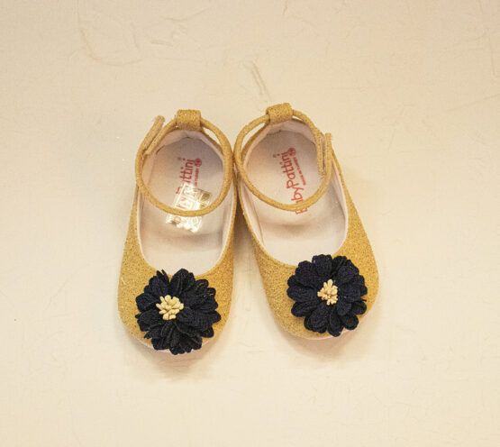 Pantofiori galbeni cu sclipici pentru fetițe