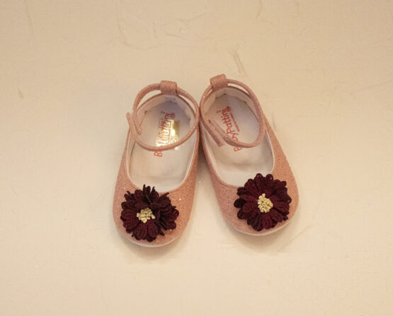 Pantofiori roz cu sclipici pentru fetițe
