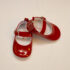 Pantofiori roșii din lac pentru bebeluși