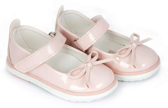 Pantofiori roz din piele lăcuită pentru fetițe