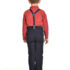 Costum de băieți cu cămașă roșie pantaloni cu bretele și papion ( 1-4 ani)