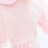Rochiță de botez roz elegantă cu dantelă și bonetă (0-3/3-6 luni)