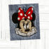Blugi cu talie înaltă elastică pentru fete cu Minnie Mouse (3-13 ani)